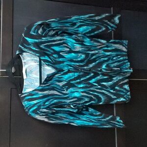 🆕 Turquoise animal print cardigan